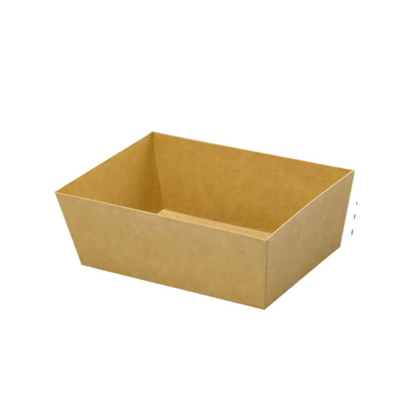 Boîte à dessert jetable en papier kraft 