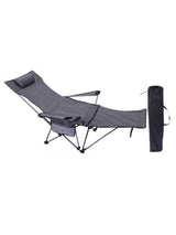 Chaise pliante d'extérieur avec repose-pieds 