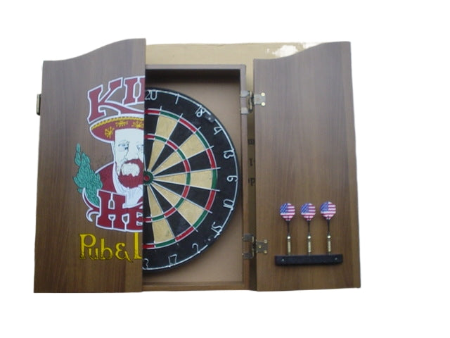 Cible de fléchettes en soies avec armoire de luxe 