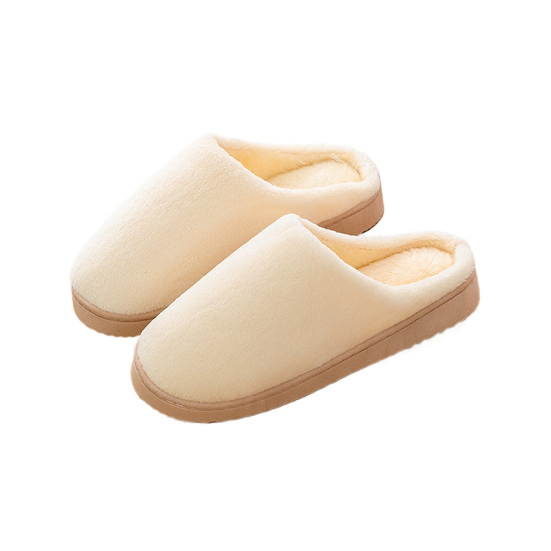 Chaussons en velours de coton corail 