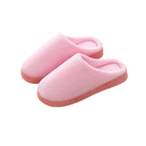 Chaussons en velours de coton corail 