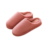 Chaussons en velours de coton corail 