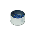 Boîte en fer blanc avec trombones en forme d'avion 