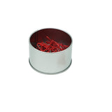 Boîte en fer blanc avec trombones en forme d'avion 