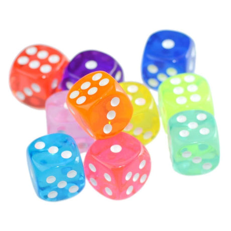 16mm Rounded Corner Transparent Dice