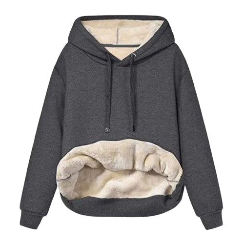 Sweat à capuche en velours pour femme 