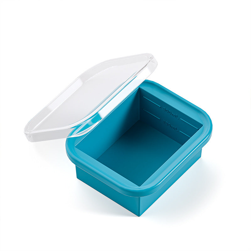 Boîte de conservation carrée en silicone 