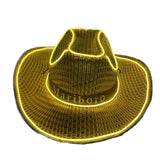 Chapeau de paille à LED pour adulte 