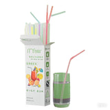 Paille colorée jetable 