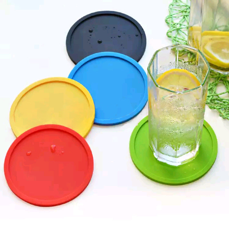 Dessous de verre circulaire en silicone de 20 cm 