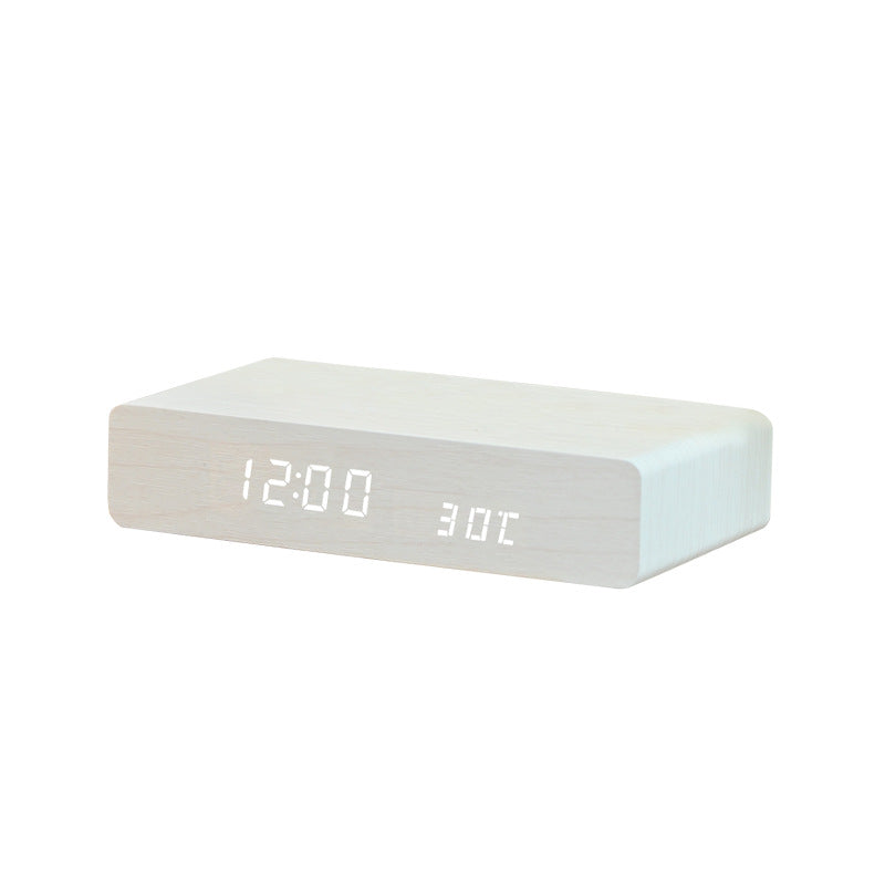 Horloge en bois avec chargeur sans fil 10 W 