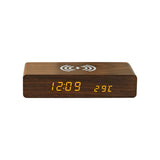 Horloge en bois avec chargeur sans fil 10 W 
