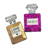 Patch thermocollant en tissu à paillettes pour bouteille 