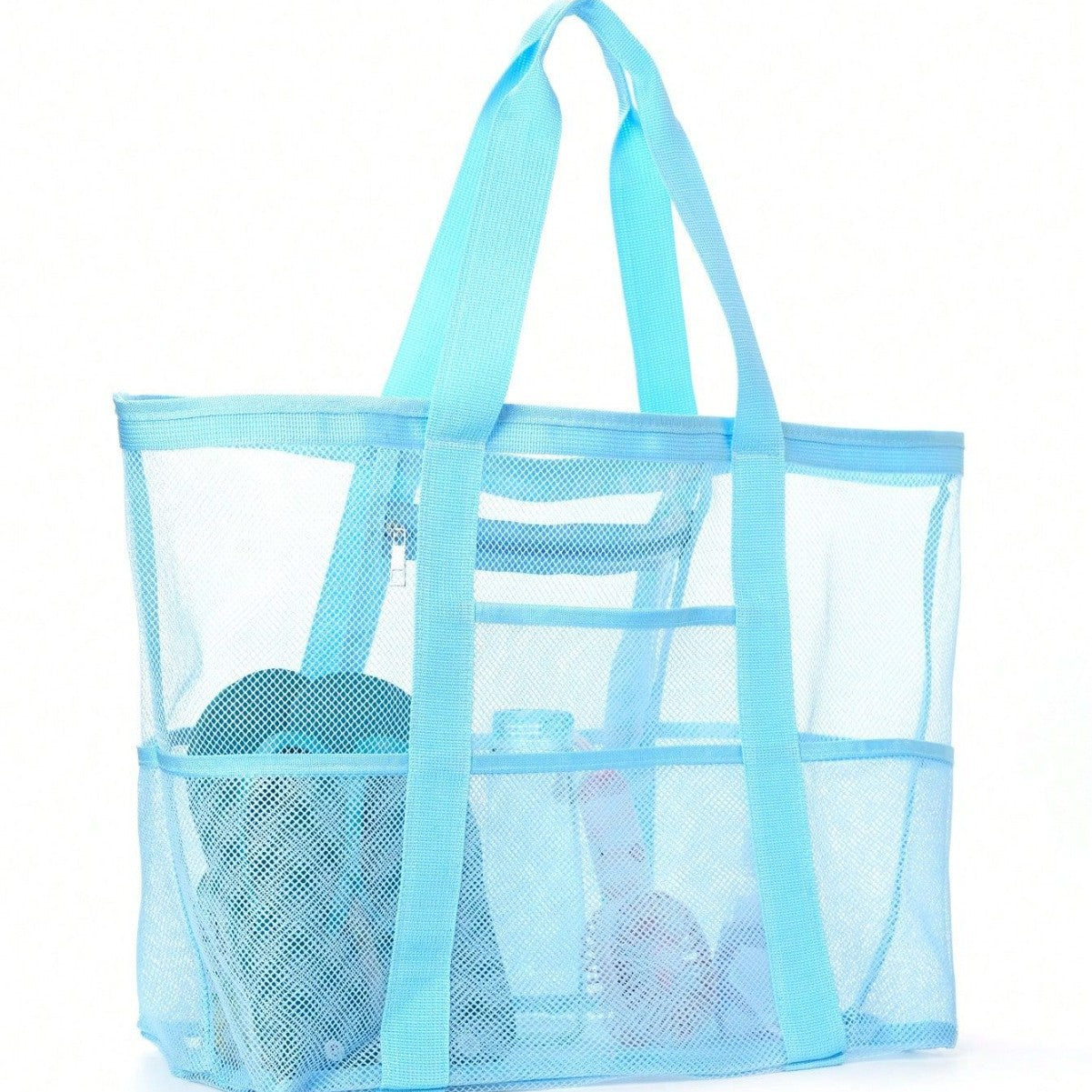 Sac de plage en filet multi-poches 