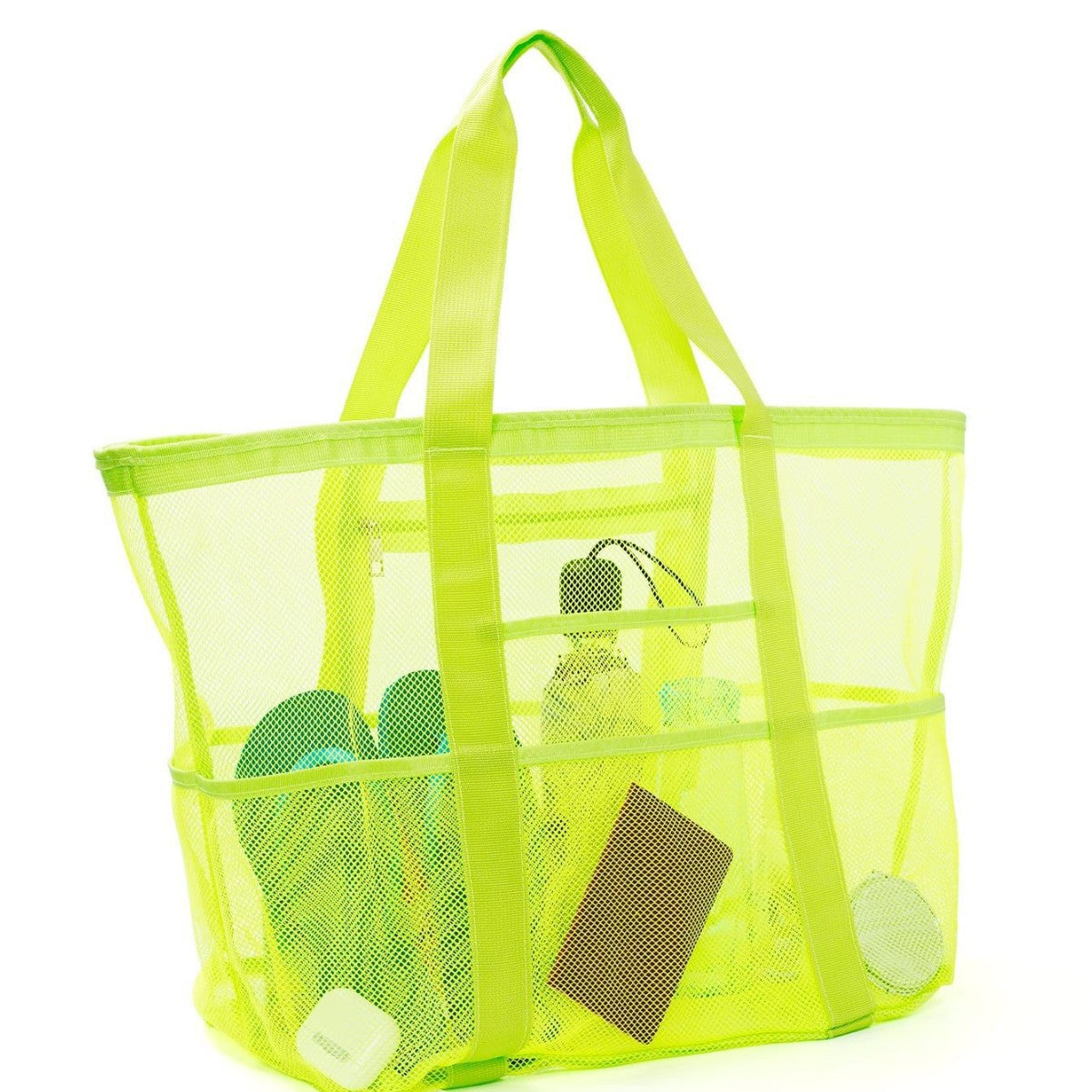 Sac de plage en filet multi-poches 
