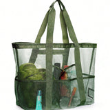 Sac de plage en filet multi-poches 