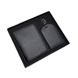 Coffret cadeau avec sac à passeport et étiquette de bagage 