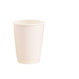 Gobelet en papier double couche de 16 oz avec couvercle transparent 