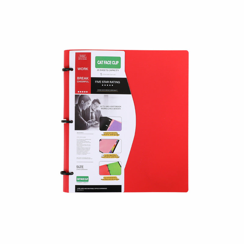 Chemise à feuilles mobiles à trois trous 