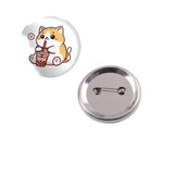 Badge rond en métal de 2,28 pouces 