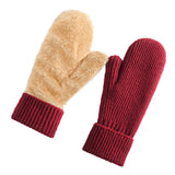 Gants en tricot de velours 