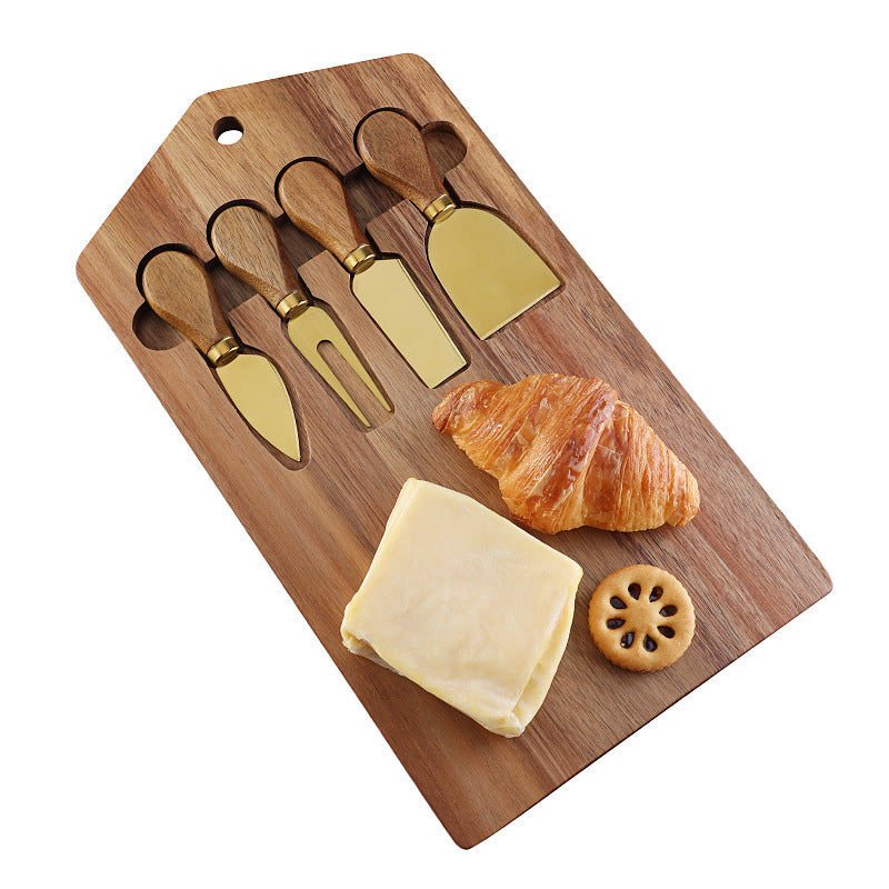 Cheese Board With 4 Cheese Knife Set