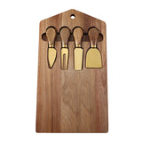 Cheese Board With 4 Cheese Knife Set