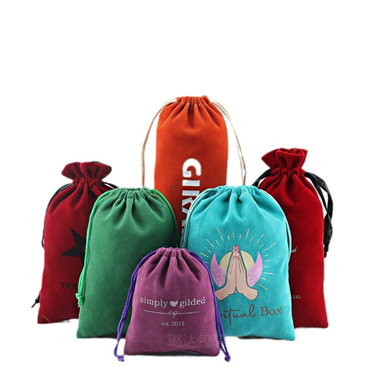 16x19 Inch Large Velvet Drawstring Bag