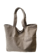 Corduroy Shoulder Tote Bag