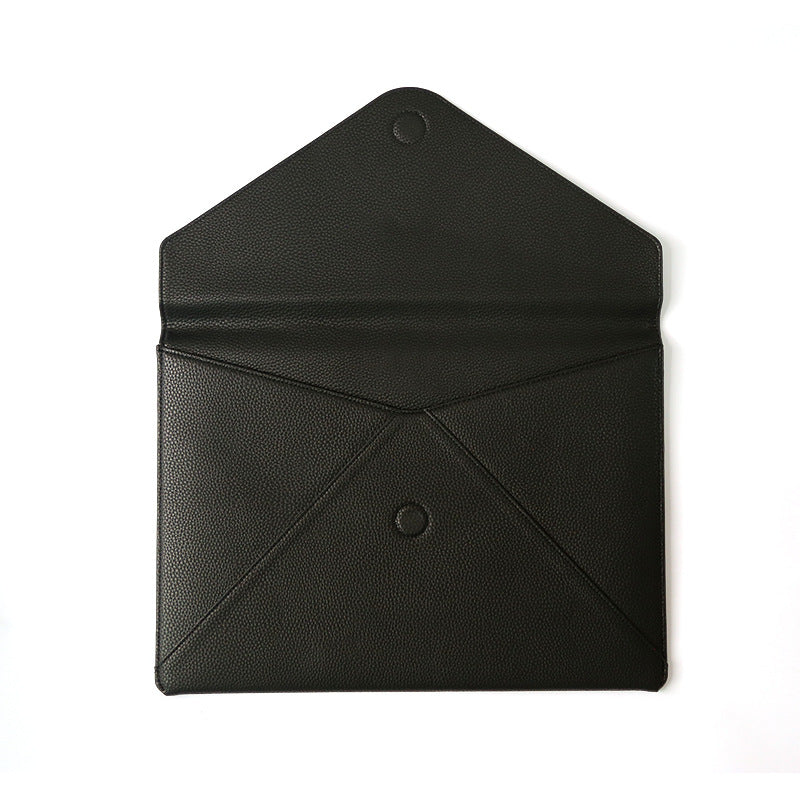 Black Pu Envelope Laptop Bag