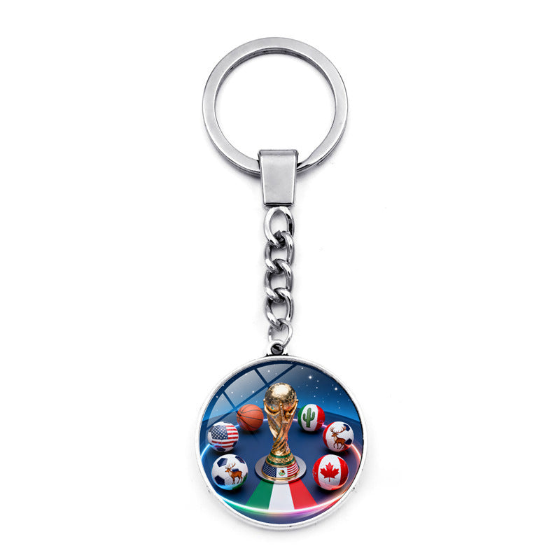 World Cup Cheer Double-sided Patterned Keychain