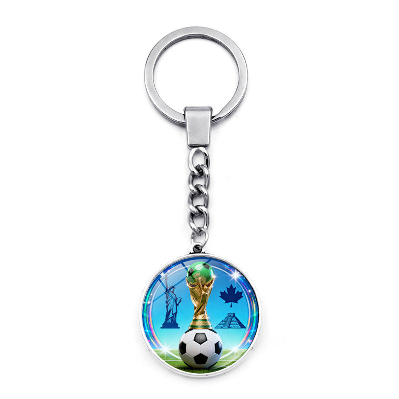 World Cup Cheer Double-sided Patterned Keychain