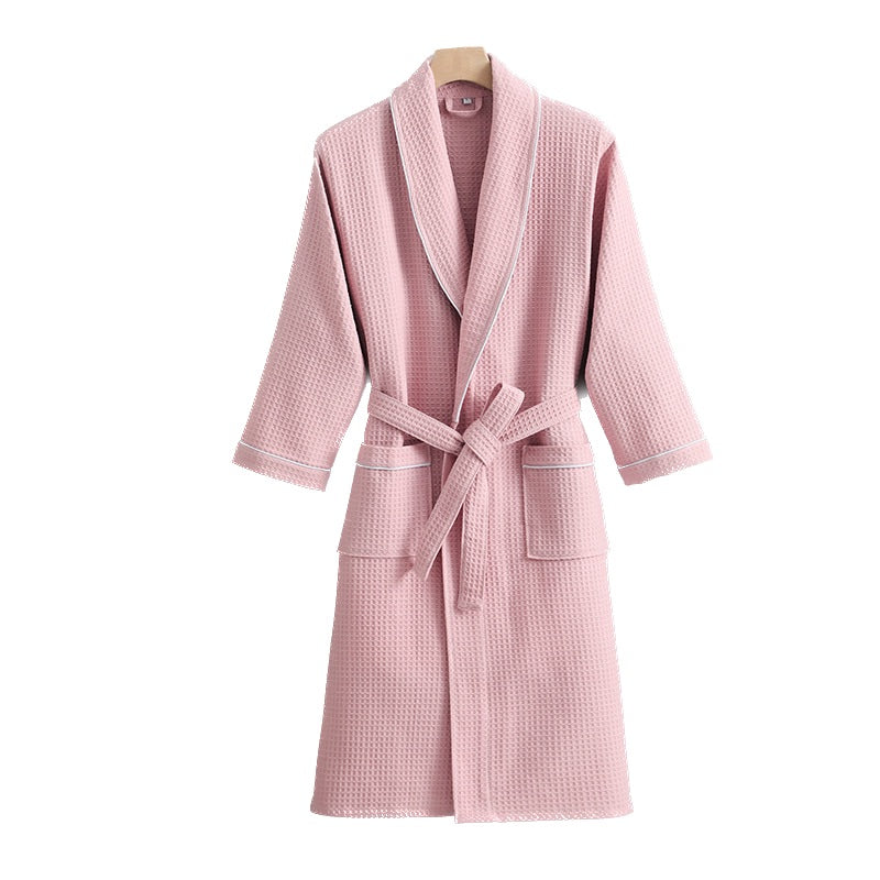 Cotton Waffle Style Bathrobe
