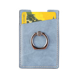 Rfid Blocking Leather Card Holder With Ring Stand