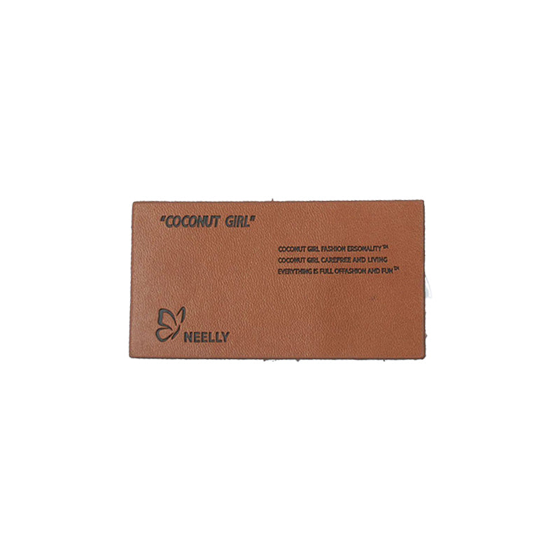 Heat Activated Adhesive Pu Leather Garment Label