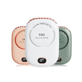 Digital Display Rechargeable Neck Hanging Fan