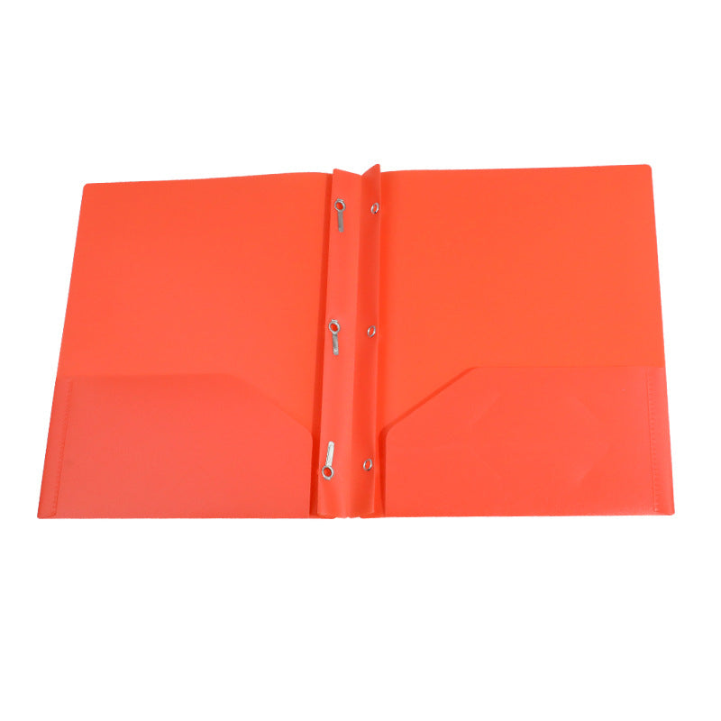 Plastic Prong Folder With Dual Pocket