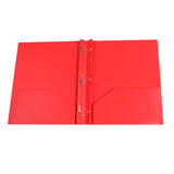 Plastic Prong Folder With Dual Pocket