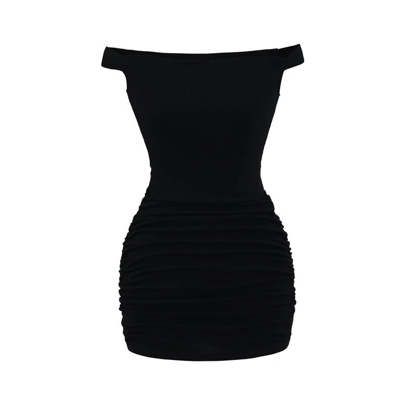 Off Shoulder Ruched Bodycon Mini Dress