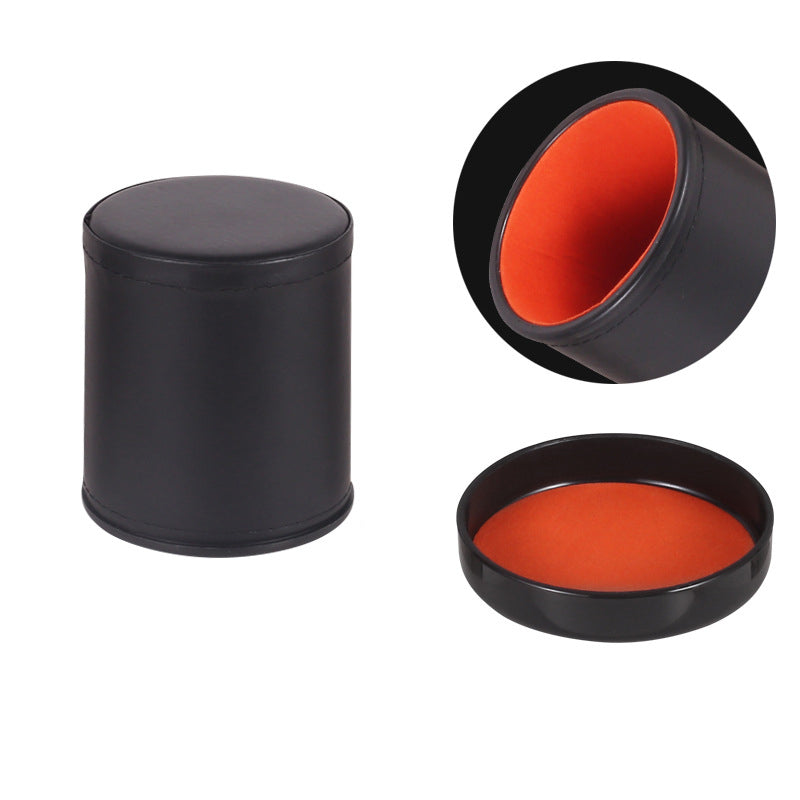 Leather Dice Cup With Lid