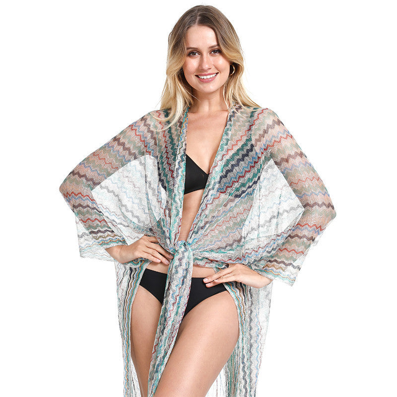 Women Wave Tassel Beach Sarong