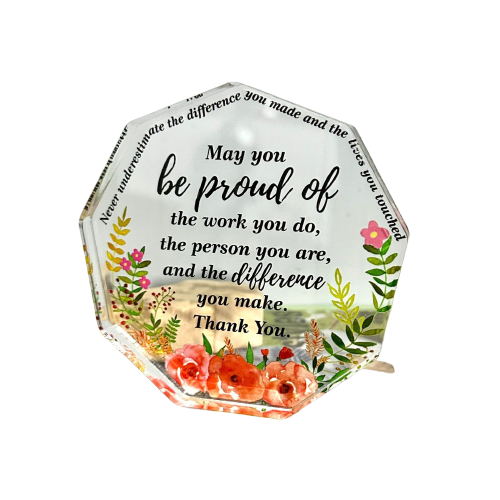 Plaque acrylique octogonale 