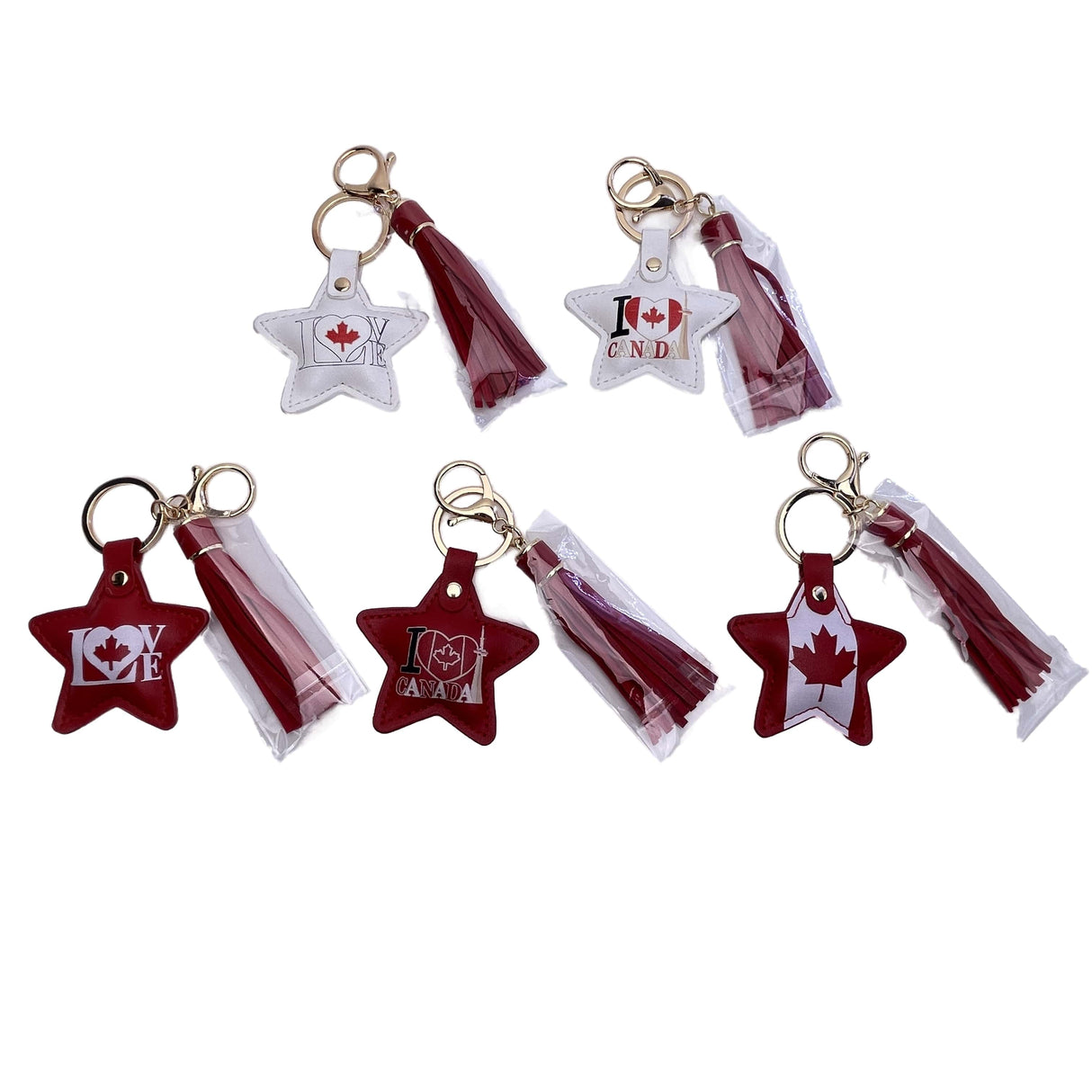 Petit porte-clés en cuir en forme d'étoile