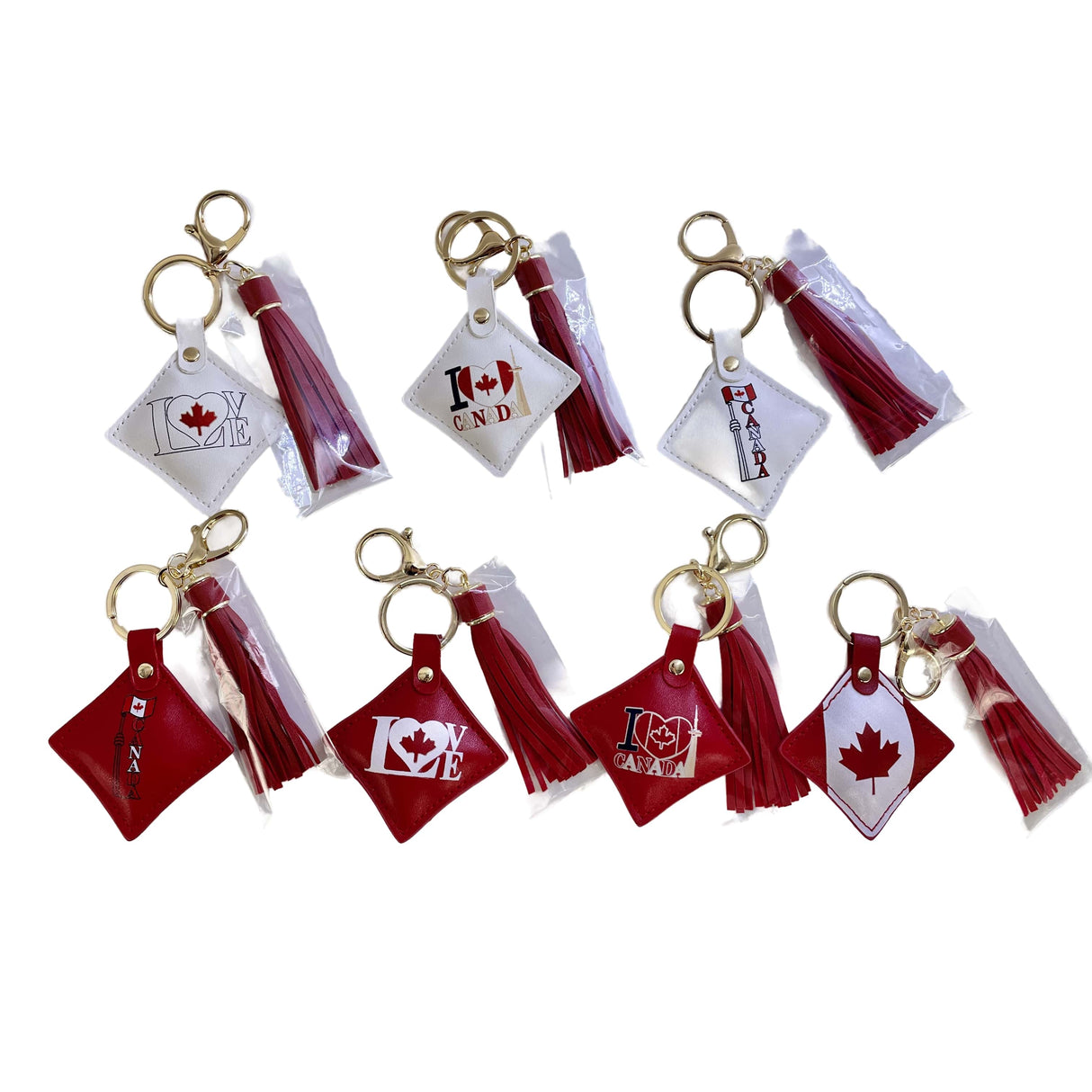 Porte-clés en cuir de forme carrée 