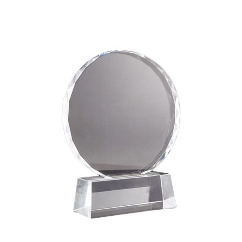 Trophée de cristal rond 