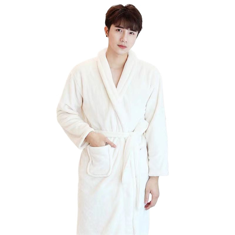 Peignoir en velours corail 