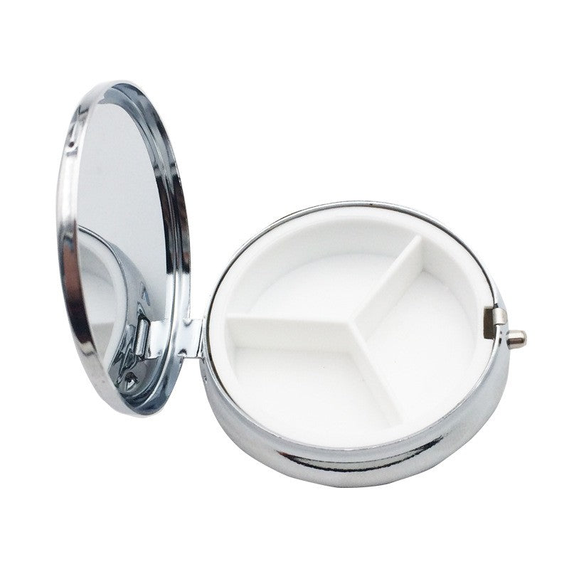 Boîte à médicaments en métal à trois compartiments 