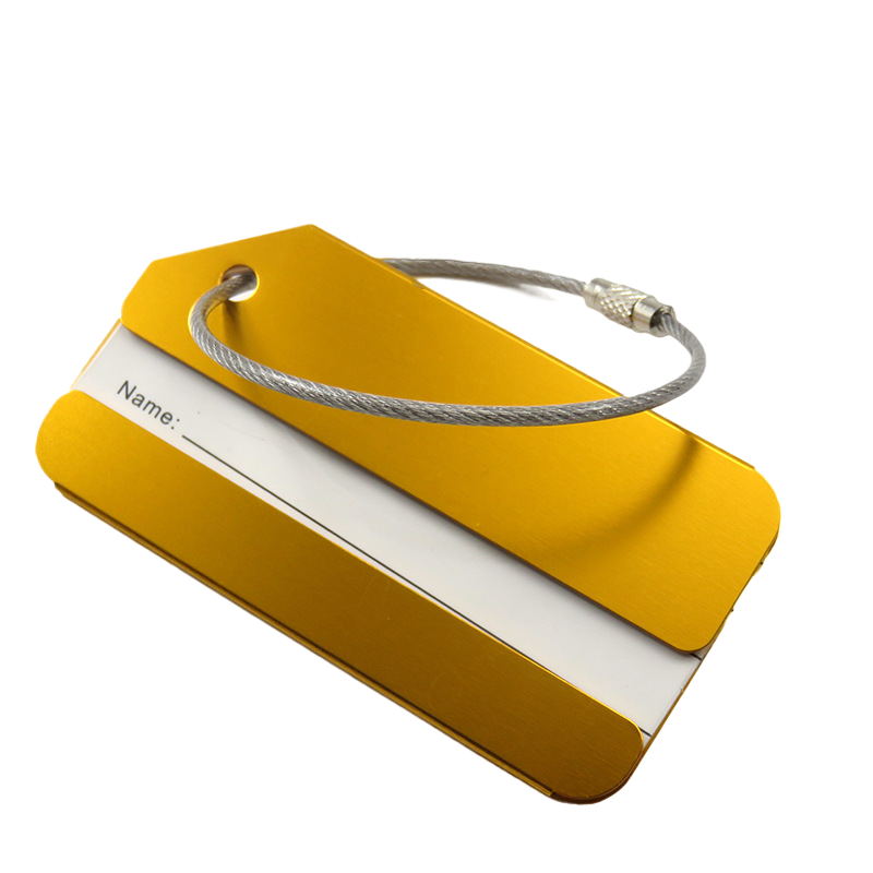 Étiquette de bagage en métal 