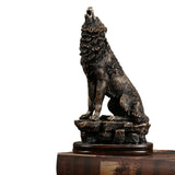 Décoration animalière en forme de loup rugissant 