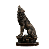 Décoration animalière en forme de loup rugissant 